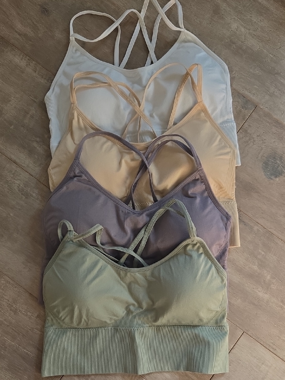 Set Of 4 Criss Cross Sports Bras